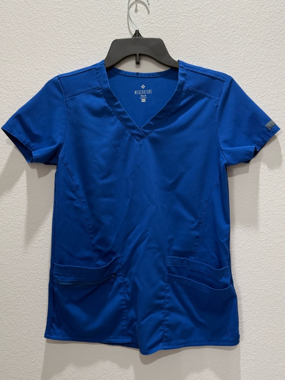 Med Couture Touch V-Neck Scrub Top | Royal Blue | XS |